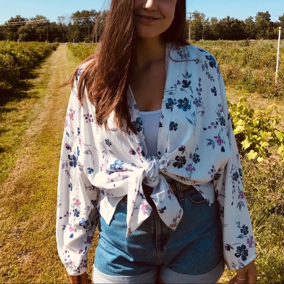 Flower print kimono - Picture 1 of 1